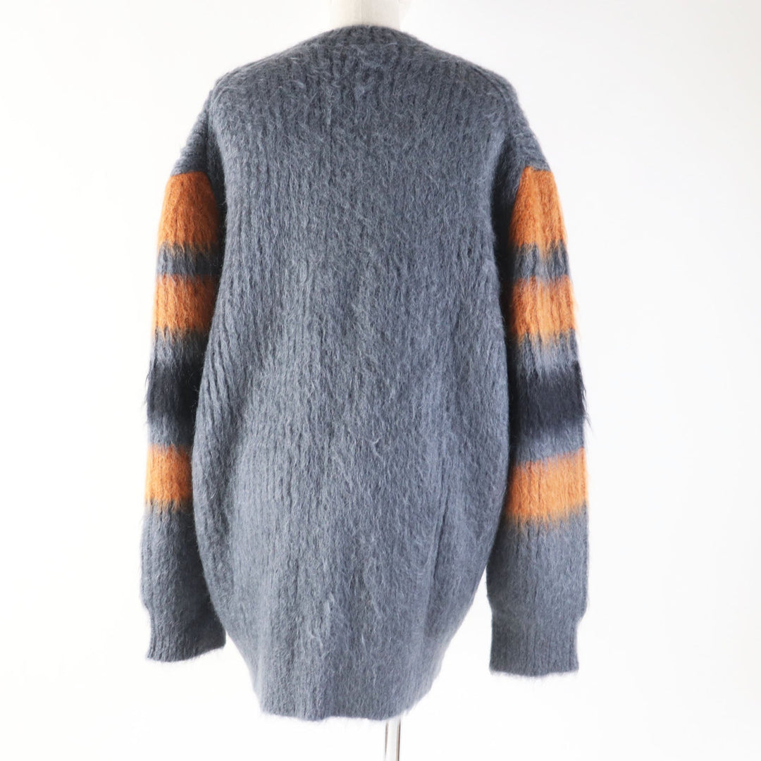 BURBERRY knit 8037217 Main: 67% mohair, Main: 33% silk Gray orange Women M Used Authentic