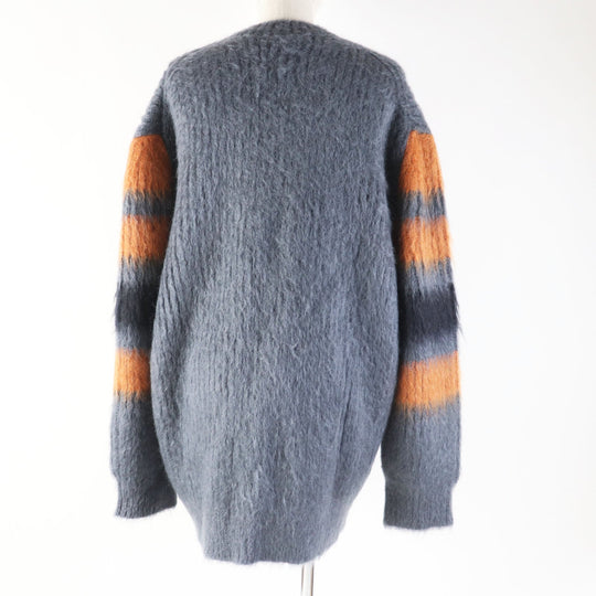 BURBERRY knit 8037217 Main: 67% mohair, Main: 33% silk Gray orange Women M Used Authentic