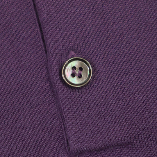 DOLCE&GABBANA Long sleeve polo shirt Main: 100% cashmere purple mens 48 Used Authentic