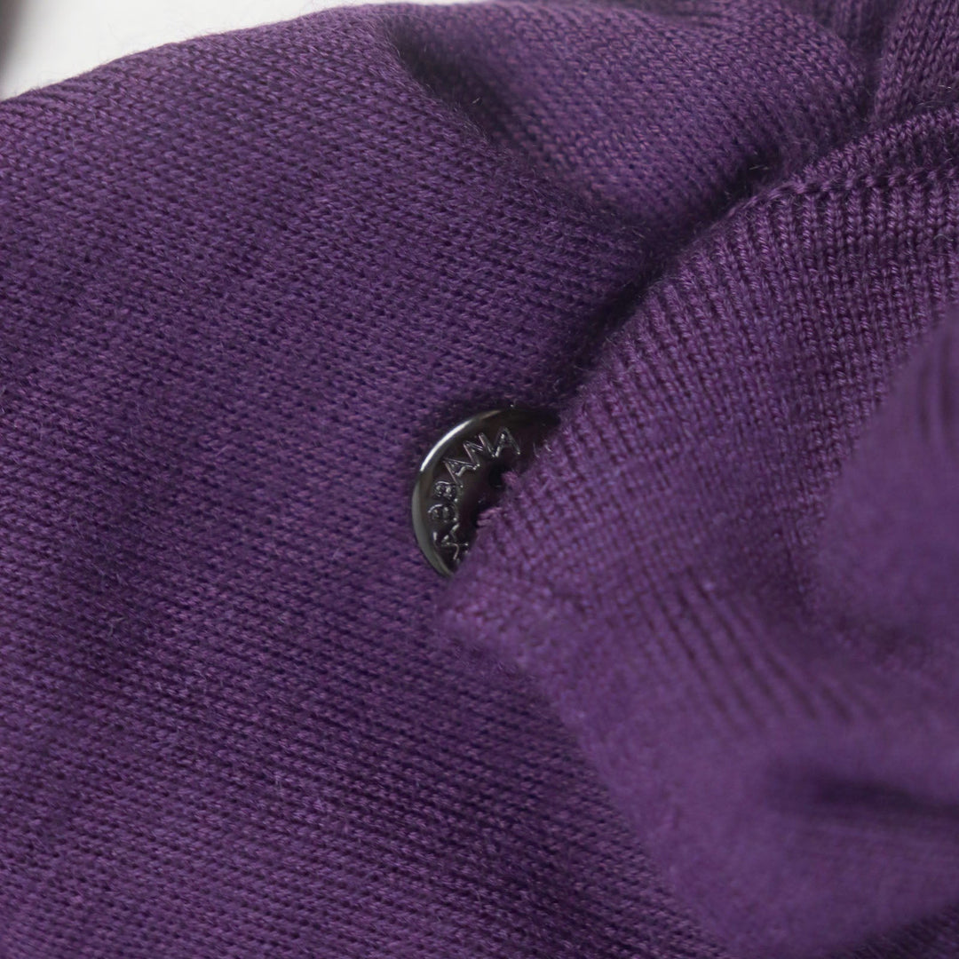 DOLCE&GABBANA Long sleeve polo shirt Main: 100% cashmere purple mens 48 Used Authentic