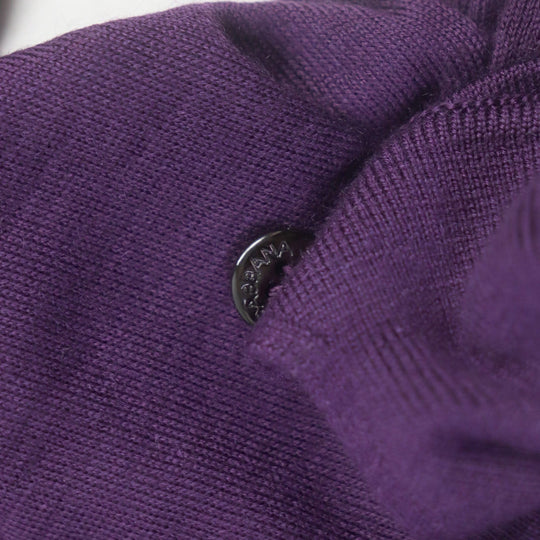 DOLCE&GABBANA Long sleeve polo shirt Main: 100% cashmere purple mens 48 Used Authentic
