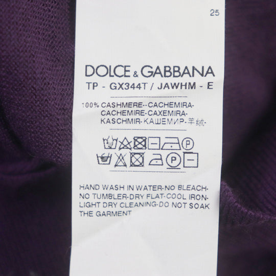 DOLCE&GABBANA Long sleeve polo shirt Main: 100% cashmere purple mens 48 Used Authentic