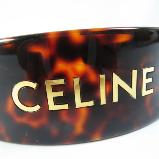 CELINE hair accessory 46Y376CEA Main: Plastic Dark Havana Gold Women Used Authentic