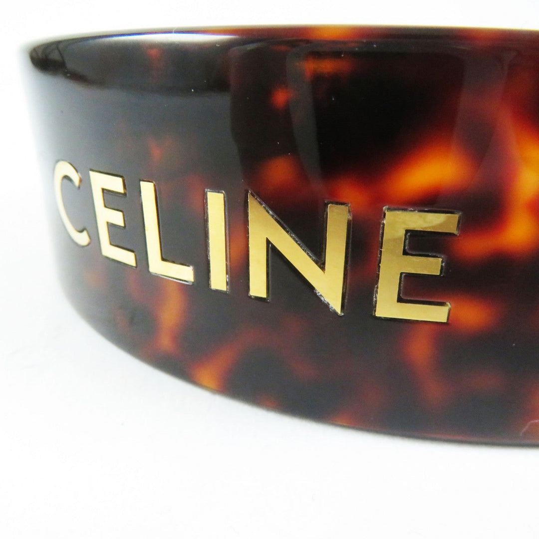 CELINE hair accessory 46Y376CEA Main: Plastic Dark Havana Gold Women Used Authentic
