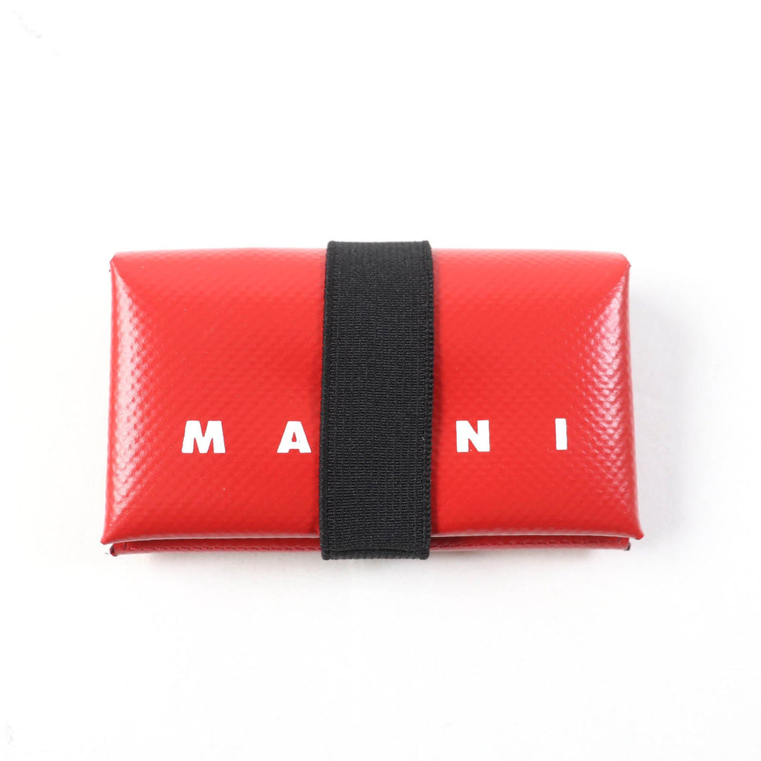 MARNI Tri-fold wallet PFMI0007U2 Main: Polyester, Part: Polyester, Part: Rubber Red Women Used Authentic