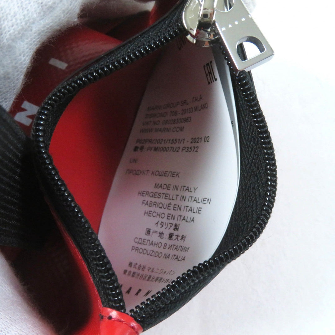MARNI Tri-fold wallet PFMI0007U2 Main: Polyester, Part: Polyester, Part: Rubber Red Women Used Authentic