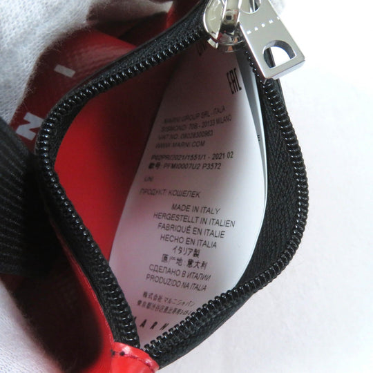 MARNI Tri-fold wallet PFMI0007U2 Main: Polyester, Part: Polyester, Part: Rubber Red Women Used Authentic