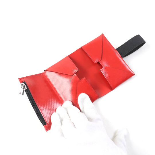 MARNI Tri-fold wallet PFMI0007U2 Main: Polyester, Part: Polyester, Part: Rubber Red Women Used Authentic