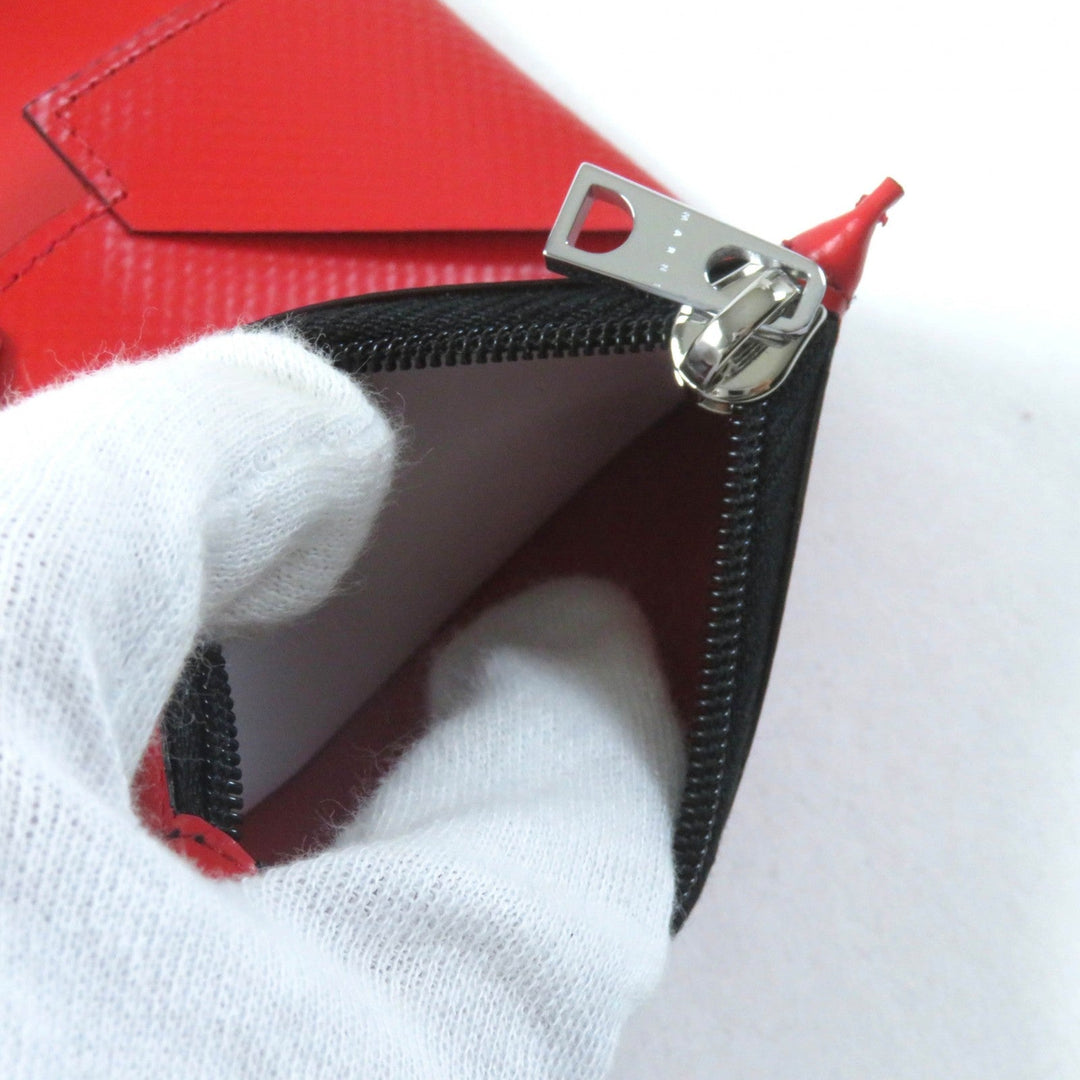 MARNI Tri-fold wallet PFMI0007U2 Main: Polyester, Part: Polyester, Part: Rubber Red Women Used Authentic