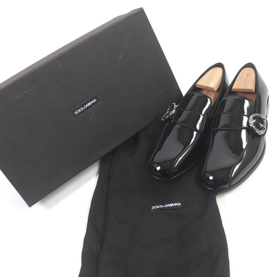 DOLCE&GABBANA loafers Main: Patent leather black mens 6 Used Authentic