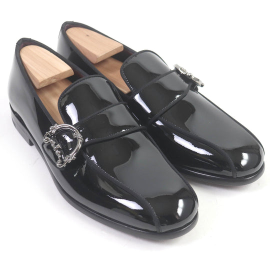 DOLCE&GABBANA loafers Main: Patent leather black mens 6 Used Authentic