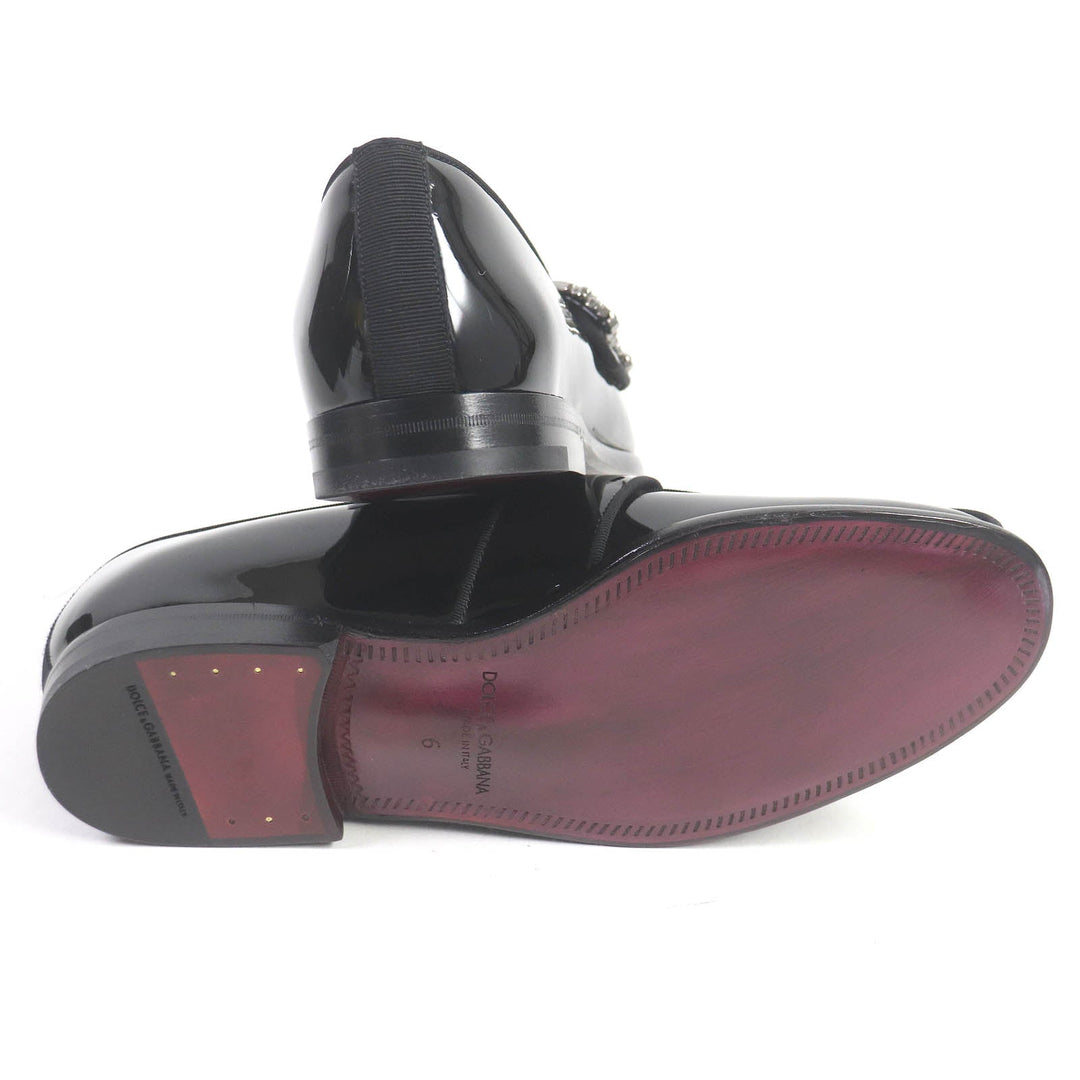 DOLCE&GABBANA loafers Main: Patent leather black mens 6 Used Authentic