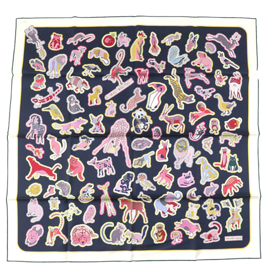HERMES scarf Main: 100% silk CABAN/ROSE/MULTICO DOUBLE FACE CARACTERISTICK Women Used Authentic