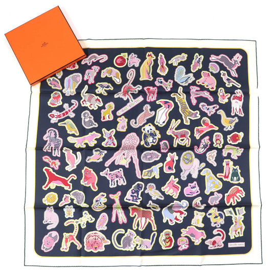 HERMES scarf Main: 100% silk CABAN/ROSE/MULTICO DOUBLE FACE CARACTERISTICK Women Used Authentic