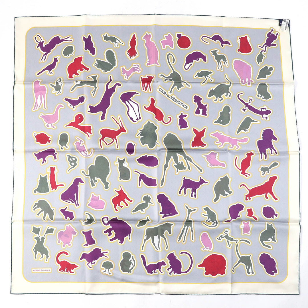 HERMES scarf Main: 100% silk CABAN/ROSE/MULTICO DOUBLE FACE CARACTERISTICK Women Used Authentic