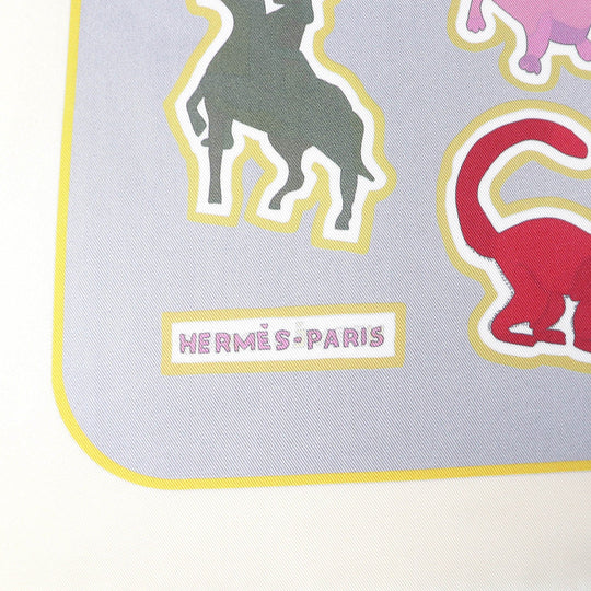 HERMES scarf Main: 100% silk CABAN/ROSE/MULTICO DOUBLE FACE CARACTERISTICK Women Used Authentic