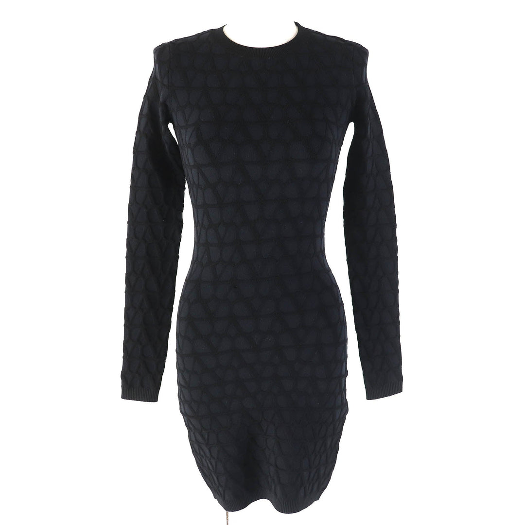 VALENTINO one piece 4B3KD11H8F5 Main: 64% rayon, 19% nylon, 15% polyester, 2% polyurethane black Women XS Used Authentic