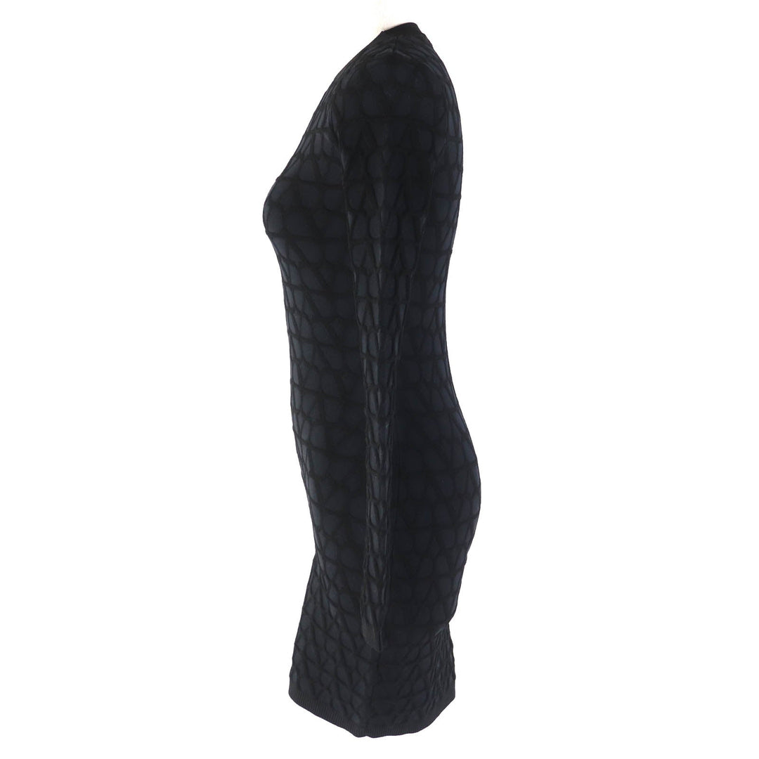 VALENTINO one piece 4B3KD11H8F5 Main: 64% rayon, 19% nylon, 15% polyester, 2% polyurethane black Women XS Used Authentic