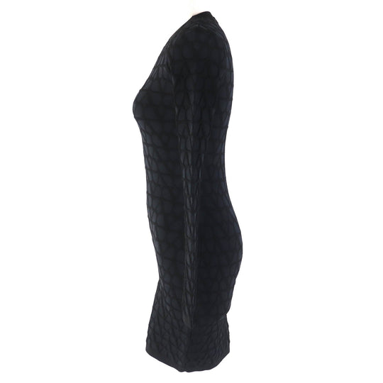 VALENTINO one piece 4B3KD11H8F5 Main: 64% rayon, 19% nylon, 15% polyester, 2% polyurethane black Women XS Used Authentic