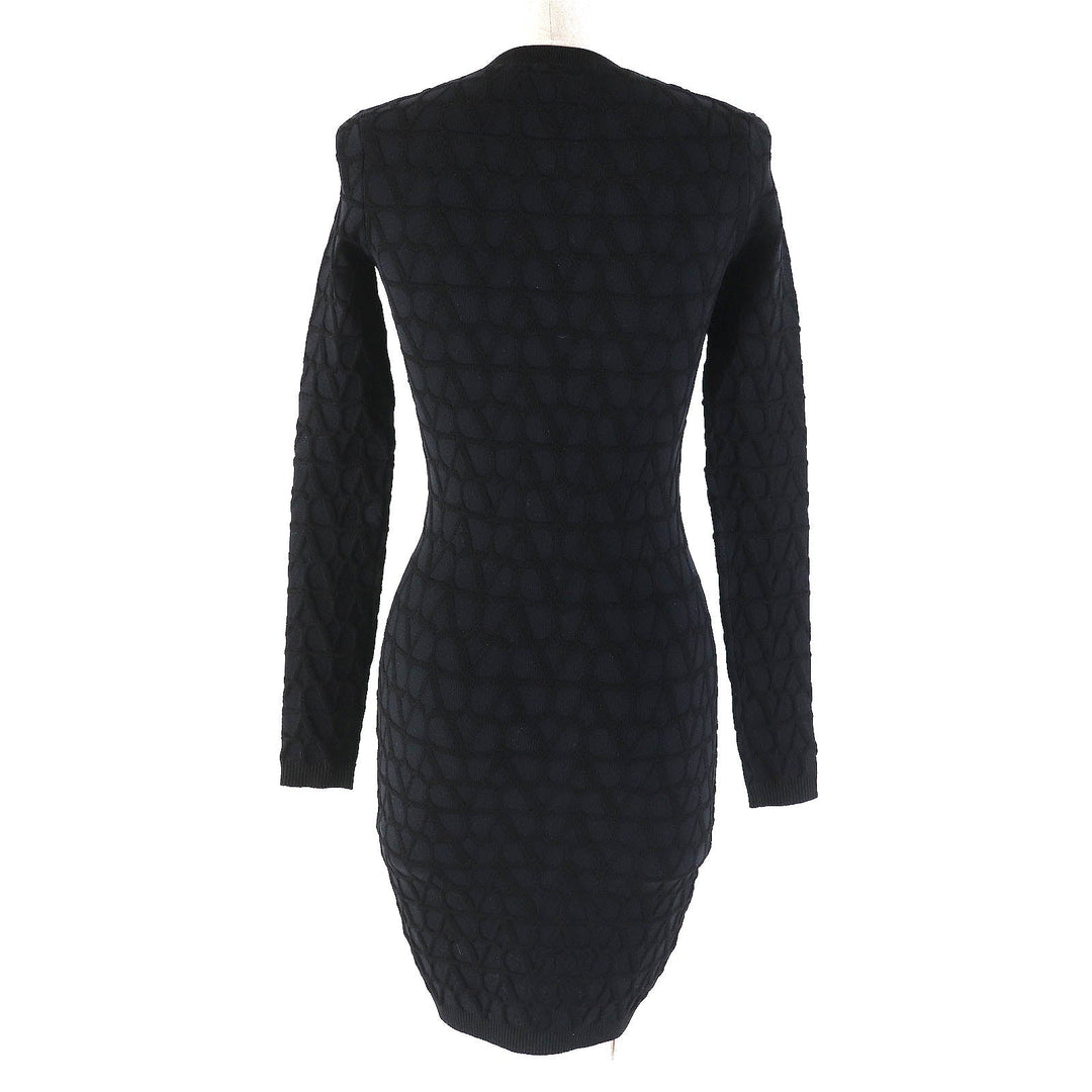 VALENTINO one piece 4B3KD11H8F5 Main: 64% rayon, 19% nylon, 15% polyester, 2% polyurethane black Women XS Used Authentic