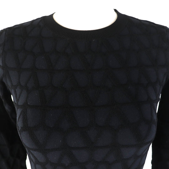 VALENTINO one piece 4B3KD11H8F5 Main: 64% rayon, 19% nylon, 15% polyester, 2% polyurethane black Women XS Used Authentic