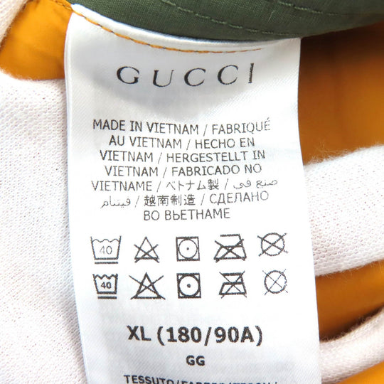 GUCCI Pants 663766 Main: 73% nylon, Main: 27% cotton, Lining: 100% nylon, Part: 100% polyester Khaki Navy mens XL Used Authentic