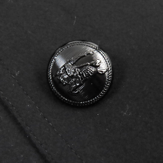 BURBERRY BLACK LABEL trench coat Outer material: 75% wool, Outer material: 25% nylon, Outer material: 5% cashmere, Leather part: cowhide, Lining: cupra black mens L Used Authentic