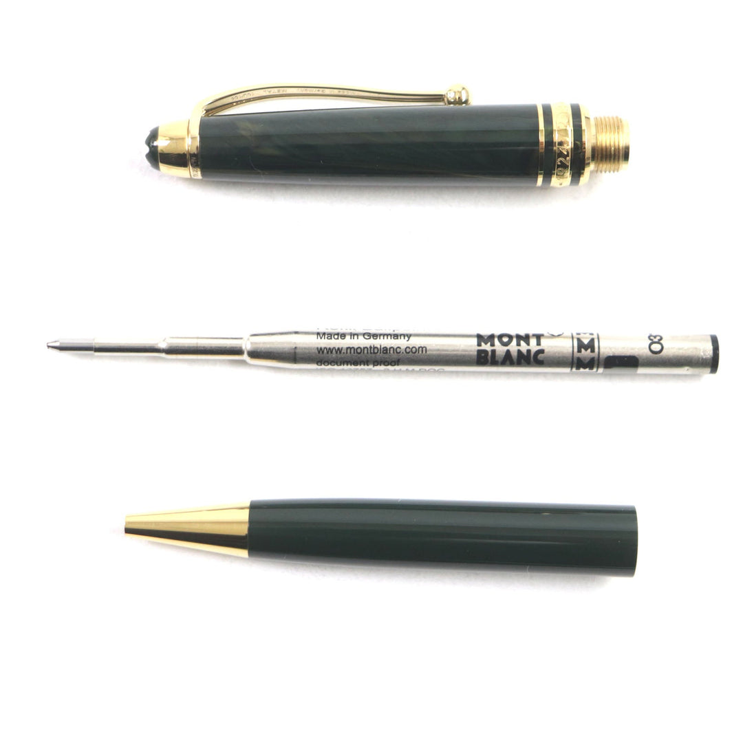 MONTBLANC Ballpoint pen resin Green gold Meisterstck Origin Collection #164 Classic mens Used Authentic