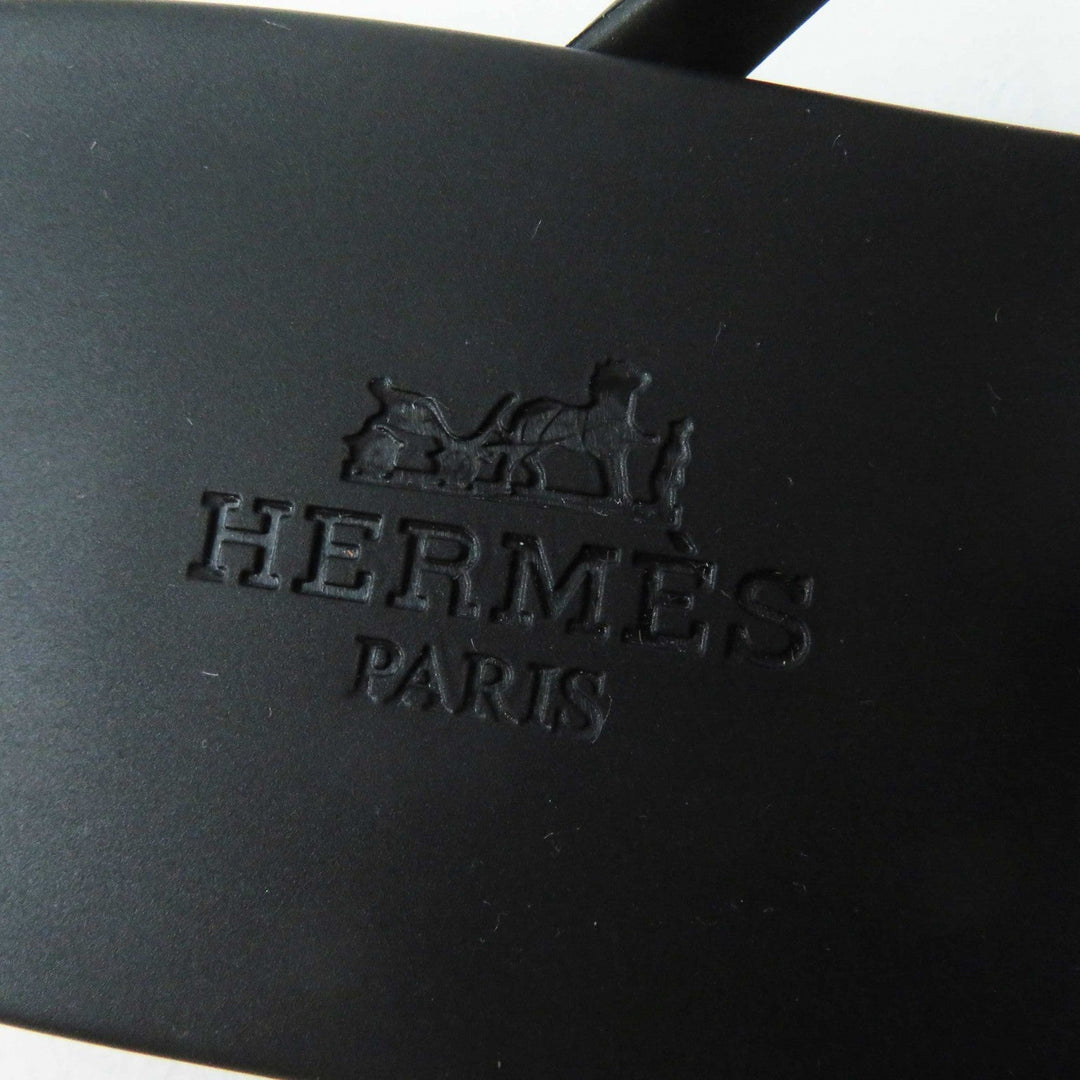 HERMES Sandals Main: Rubber black Egeri Women 35 Used Authentic
