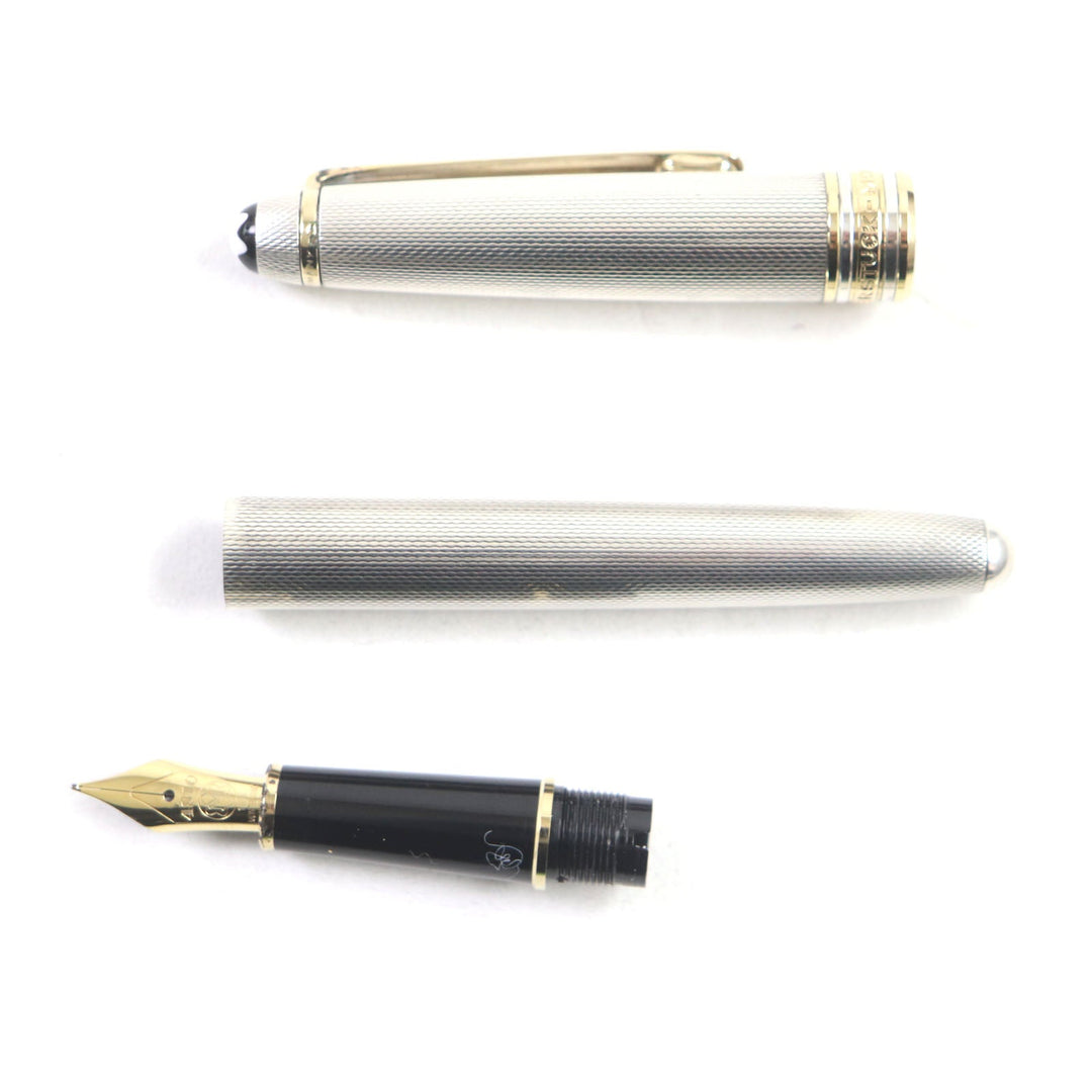MONTBLANC fountain pen Nib: 18K, Part: SV925 Silver gold Meisterstck Solitaire mens Used Authentic