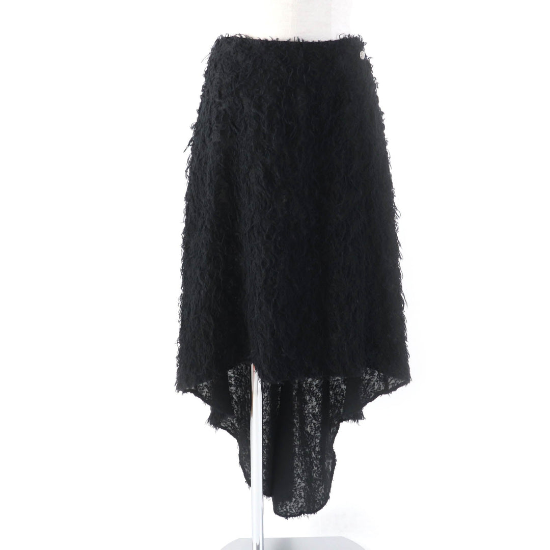 CHANEL skirt 22A P73158 Outer: 69% wool, Outer: 27% silk, Outer: 4% polyester, Lining: 100% silk black Women 36 Used Authentic