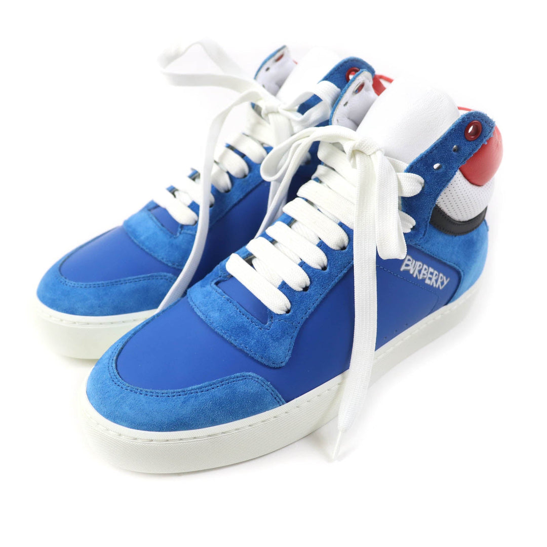 BURBERRY High cut sneakers Main: Leather, Part: Suede leather BRIGHT SKY BLUE Women 37 Used Authentic