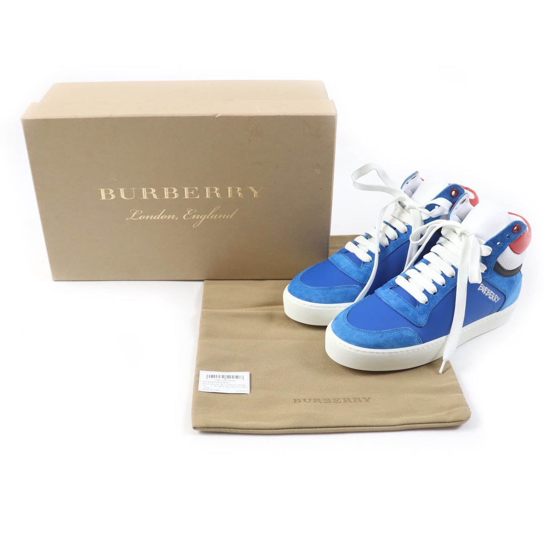 BURBERRY High cut sneakers Main: Leather, Part: Suede leather BRIGHT SKY BLUE Women 37 Used Authentic