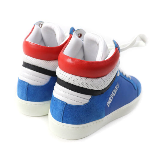 BURBERRY High cut sneakers Main: Leather, Part: Suede leather BRIGHT SKY BLUE Women 37 Used Authentic