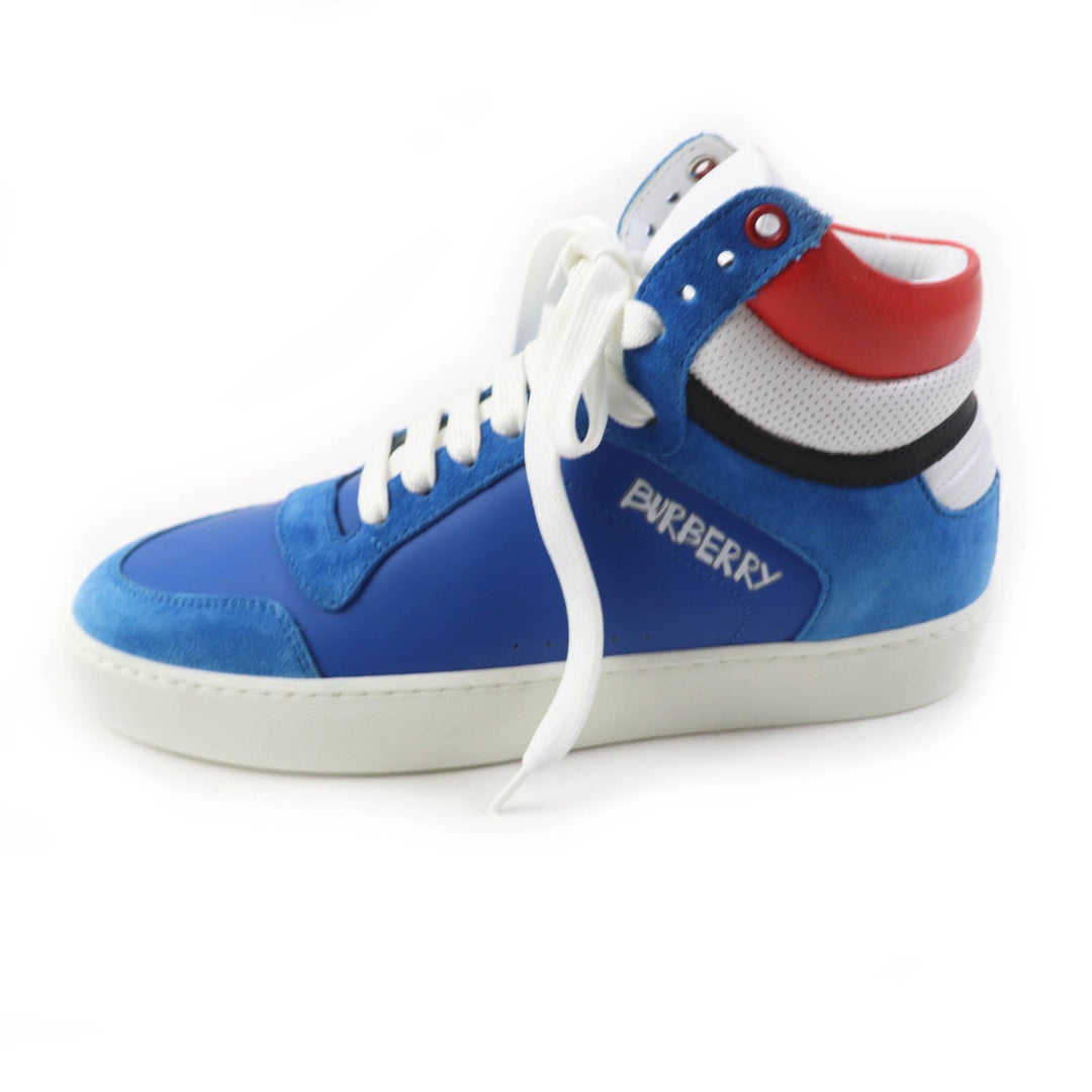 BURBERRY High cut sneakers Main: Leather, Part: Suede leather BRIGHT SKY BLUE Women 37 Used Authentic
