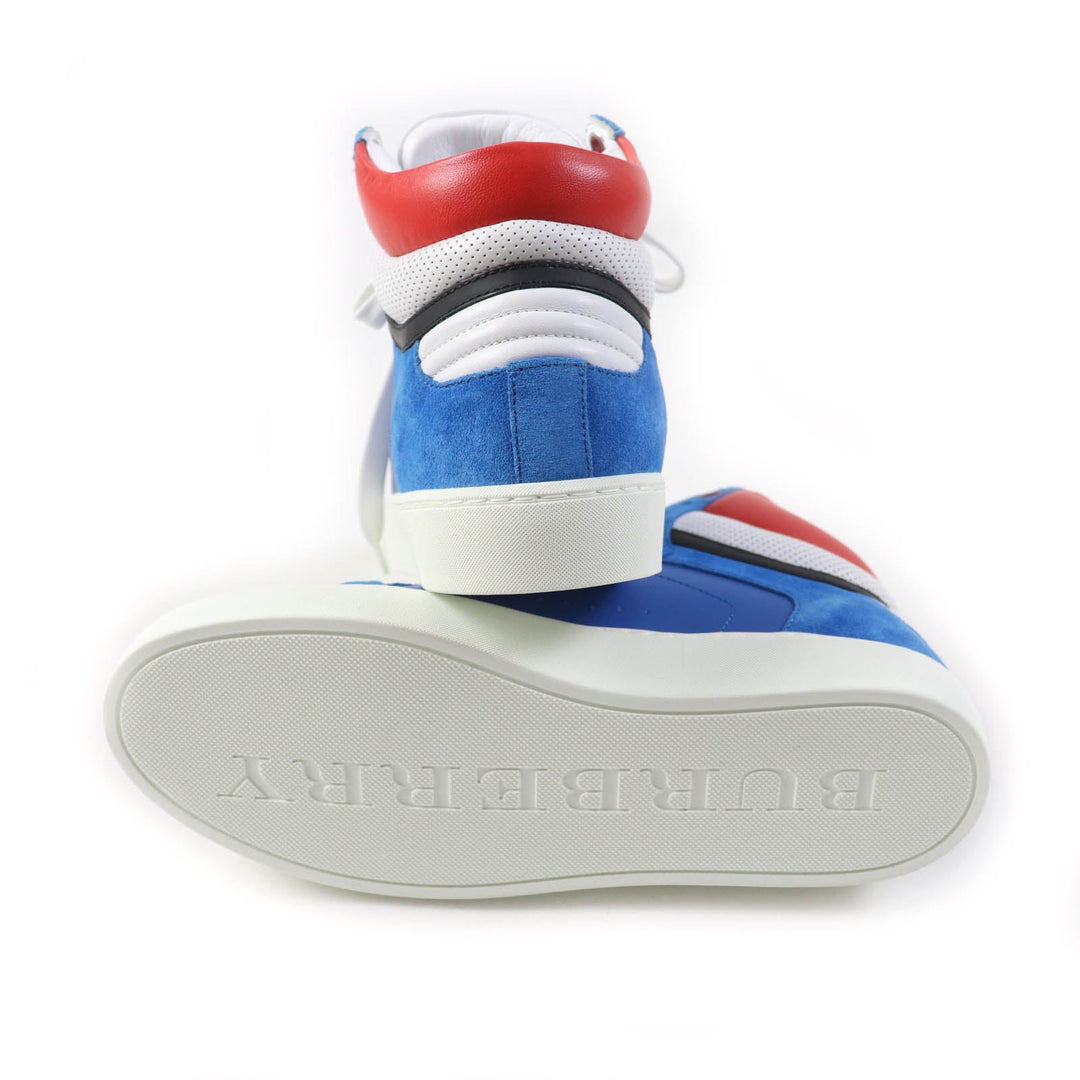 BURBERRY High cut sneakers Main: Leather, Part: Suede leather BRIGHT SKY BLUE Women 37 Used Authentic