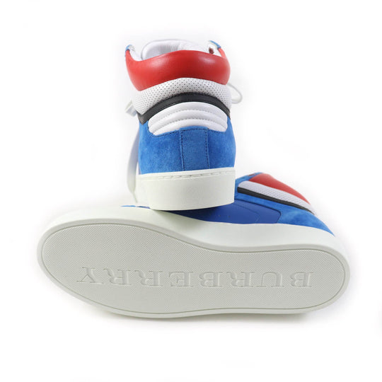 BURBERRY High cut sneakers Main: Leather, Part: Suede leather BRIGHT SKY BLUE Women 37 Used Authentic