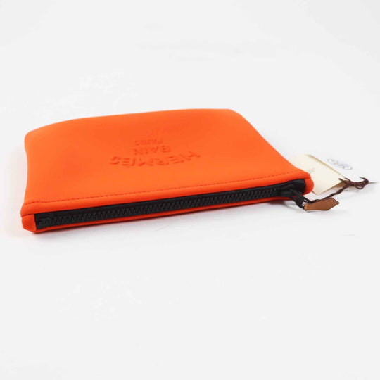 HERMES Pouch Main: Polyamide, Main: , Part: Cotton Neon orange Truth Flat PM Women Used Authentic