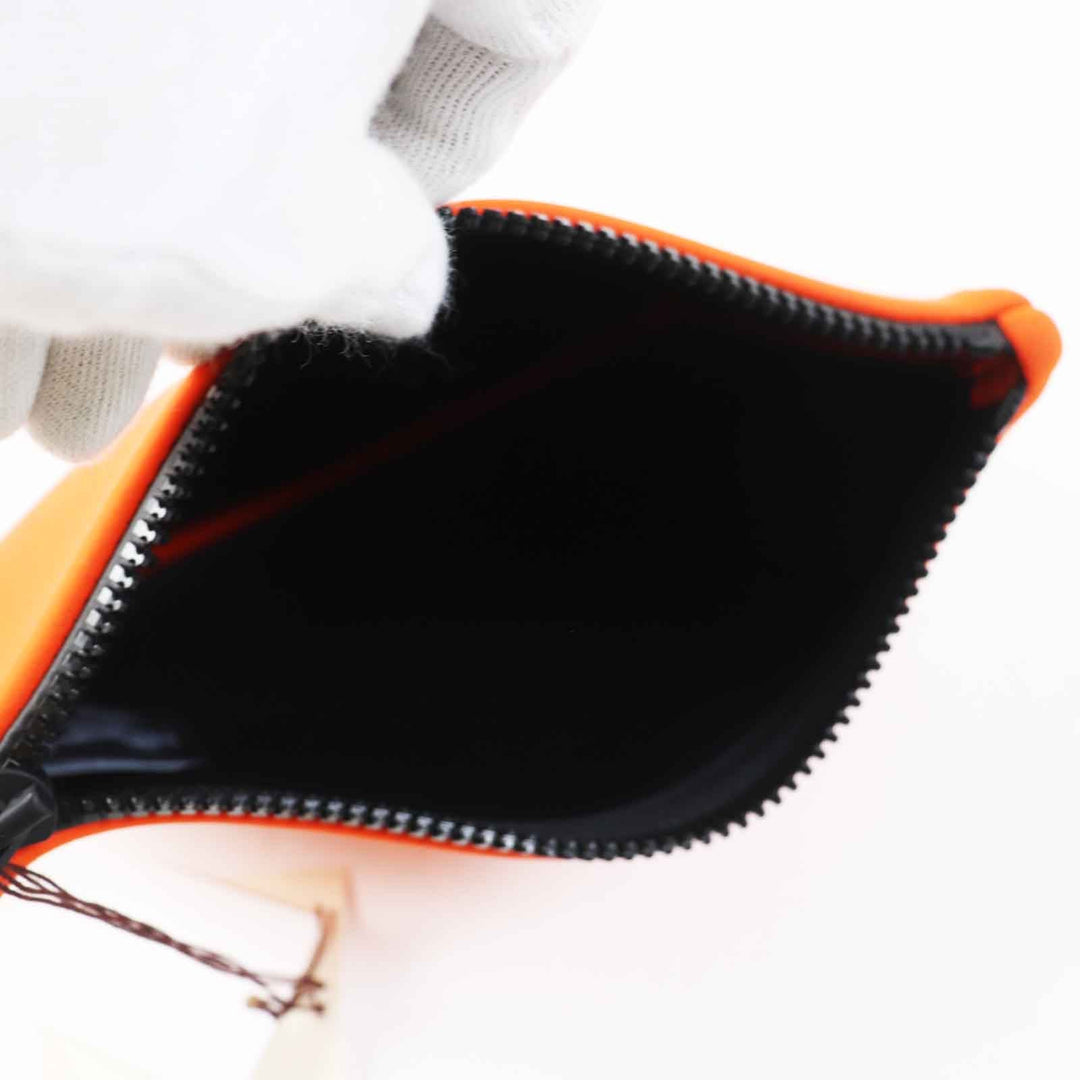 HERMES Pouch Main: Polyamide, Main: , Part: Cotton Neon orange Truth Flat PM Women Used Authentic