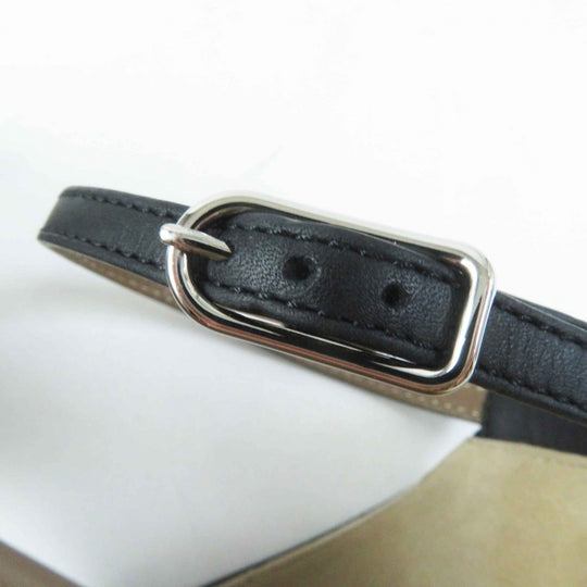 HERMES Sandals Main: Leather black Santorini Women 37 Used Authentic