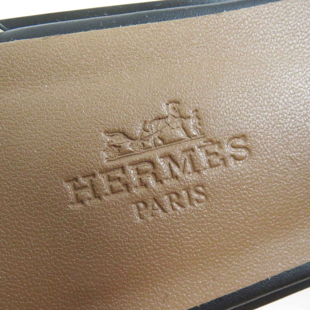 HERMES Sandals Main: Leather black Santorini Women 37 Used Authentic