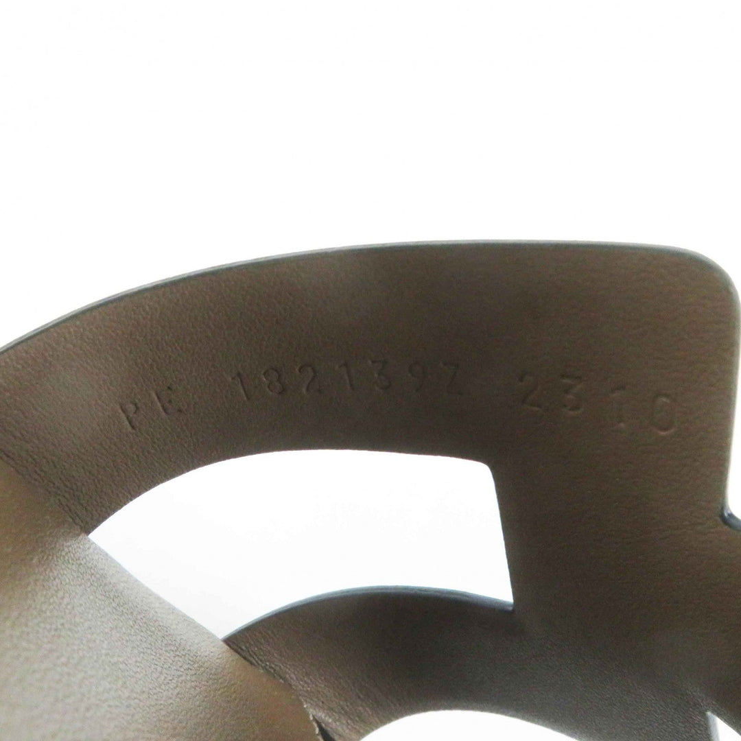 HERMES Sandals Main: Leather black Santorini Women 37 Used Authentic