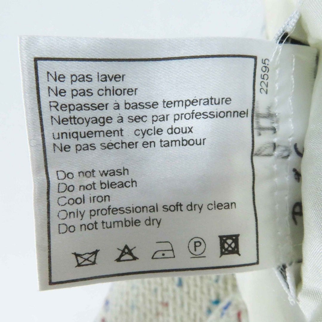 CHANEL skirt 03C P20369 Outer: 92% wool, Outer: 4% polyamide (nylon), Outer: 4% viscose, Lining: 100% silk Light Beige Multi Women 46 Used Authentic