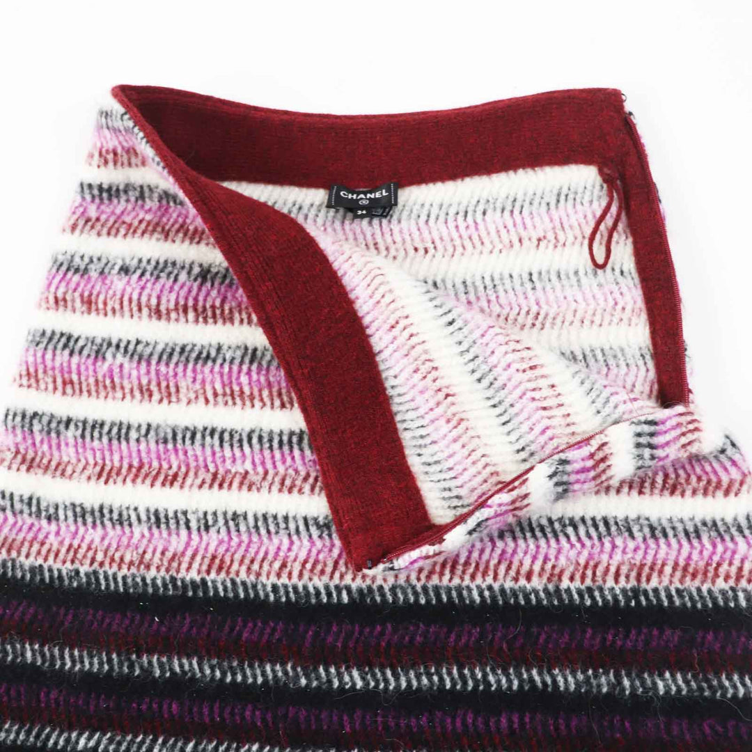 CHANEL skirt P75769 Main: 43% cashmere, Main: 17% virgin wool, Main: 17% silk, Main: 10% alpaca, Main: 7% polyamide Multi Women 34 Used Authentic