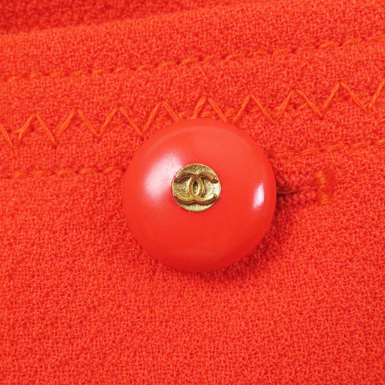 CHANEL setup Outer: 100% wool, Lining: 100% silk vermilion Women 40 Used Authentic
