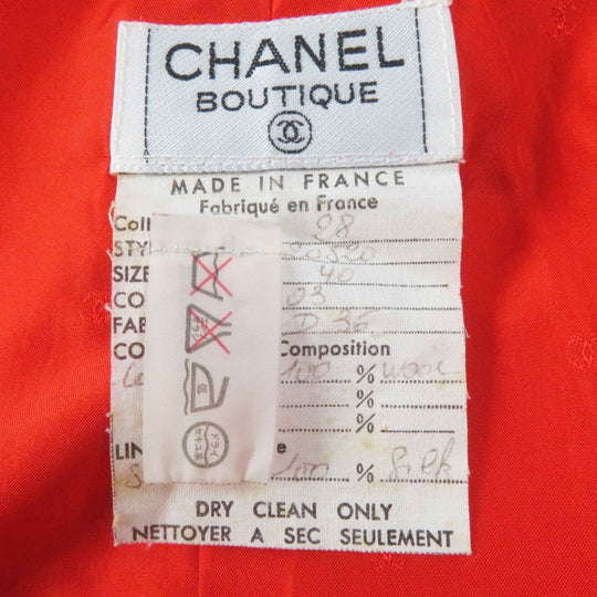 CHANEL setup Outer: 100% wool, Lining: 100% silk vermilion Women 40 Used Authentic