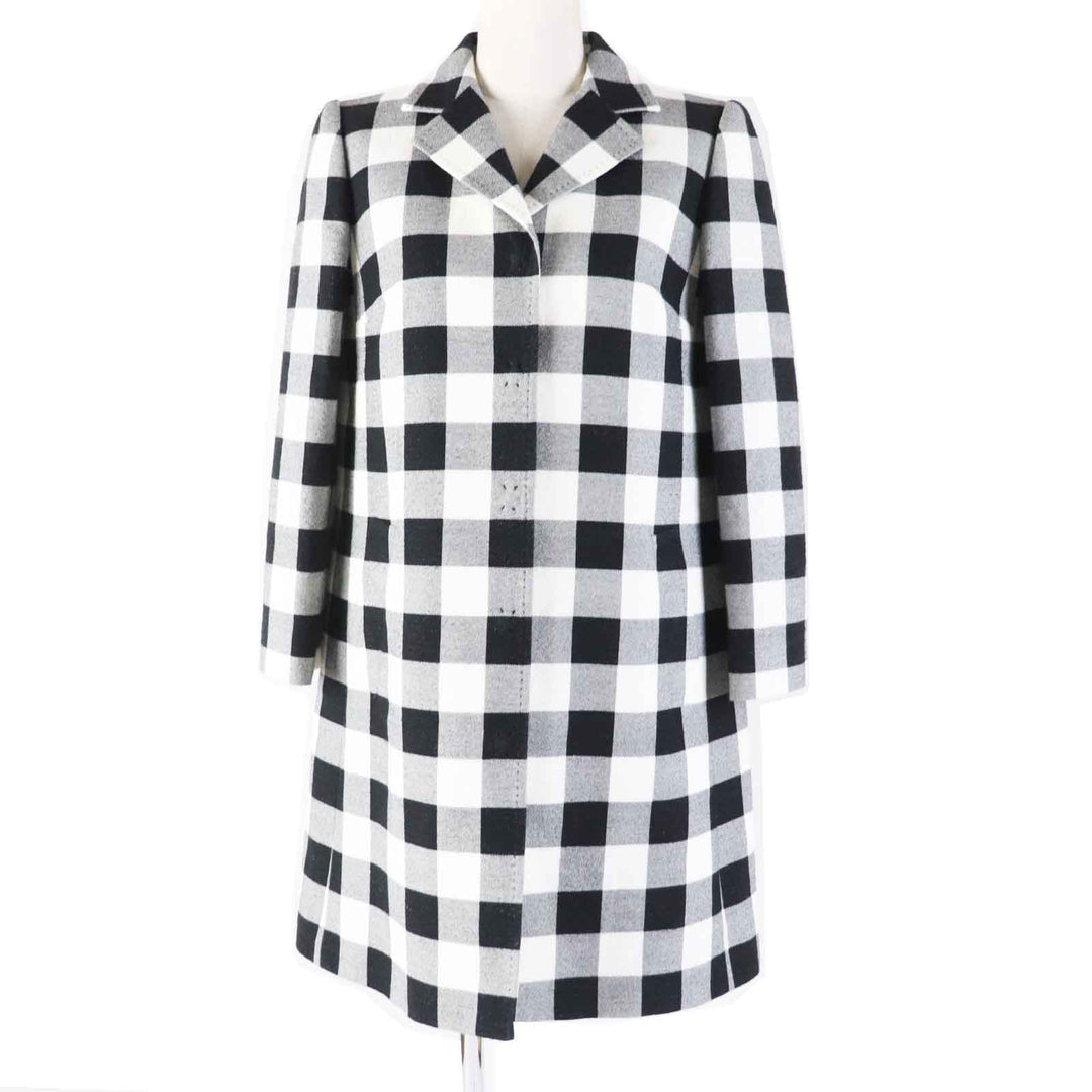 DOLCE&GABBANA coat Main: 100% cotton, Lining: 96% silk, Lining: 4% elastane (polyurethane) Black White Women 38 Used Authentic