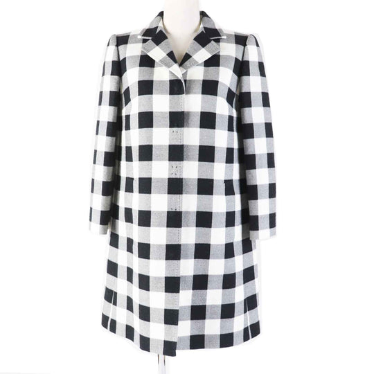DOLCE&GABBANA coat Main: 100% cotton, Lining: 96% silk, Lining: 4% elastane (polyurethane) Black White Women 38 Used Authentic