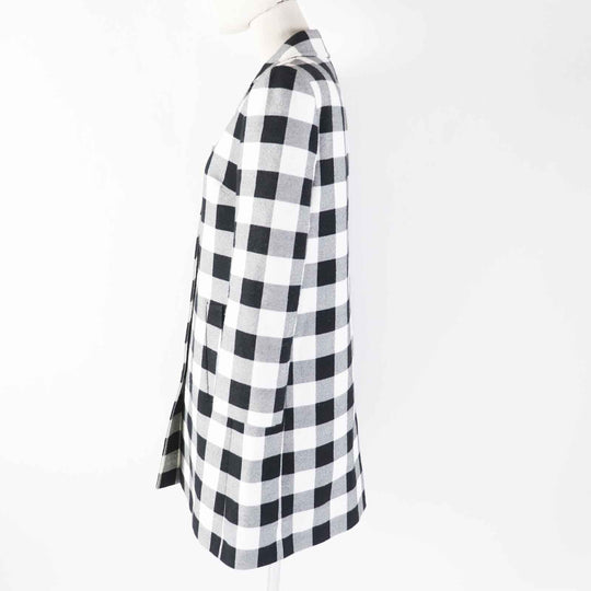 DOLCE&GABBANA coat Main: 100% cotton, Lining: 96% silk, Lining: 4% elastane (polyurethane) Black White Women 38 Used Authentic