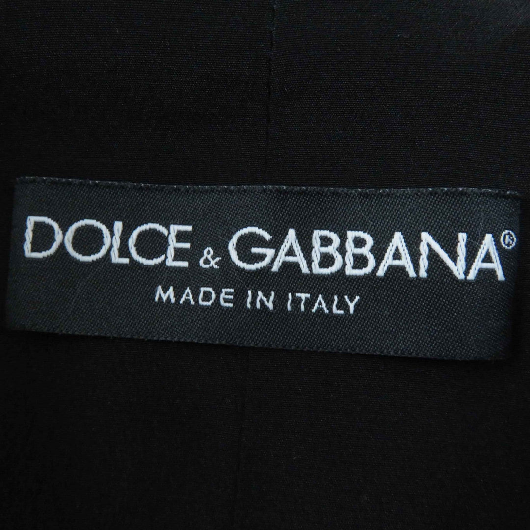 DOLCE&GABBANA coat Main: 100% cotton, Lining: 96% silk, Lining: 4% elastane (polyurethane) Black White Women 38 Used Authentic